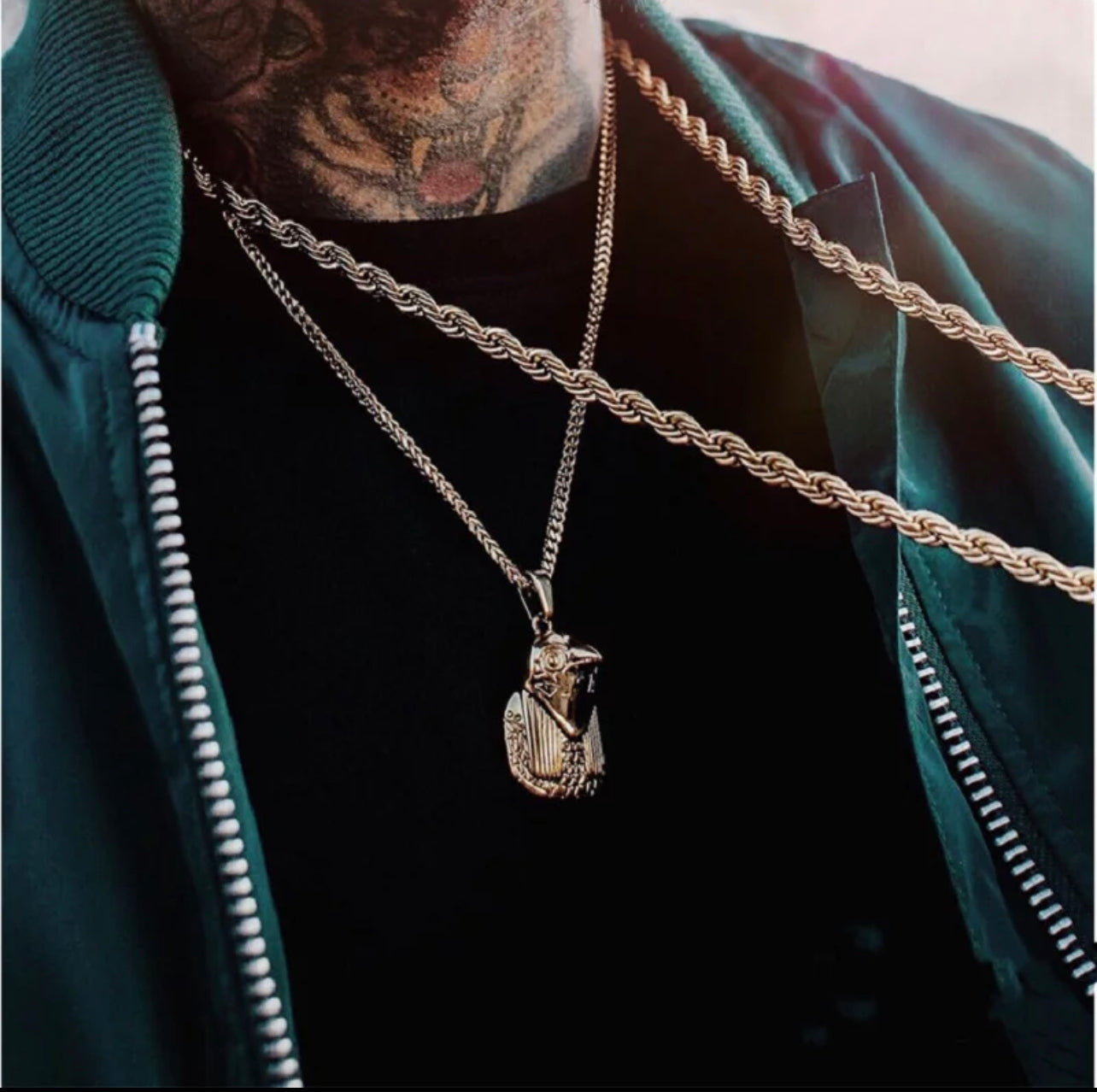 Gouden touw ketting. (Verschillende diktes)
