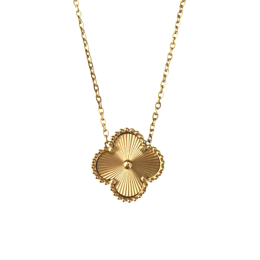 Gouden klaver ketting.
