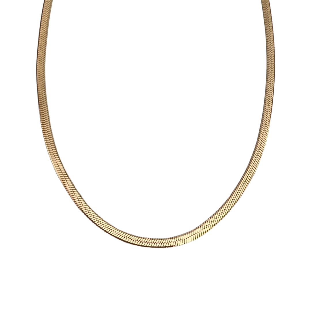 Platte snake ketting.(verschillende diktes)