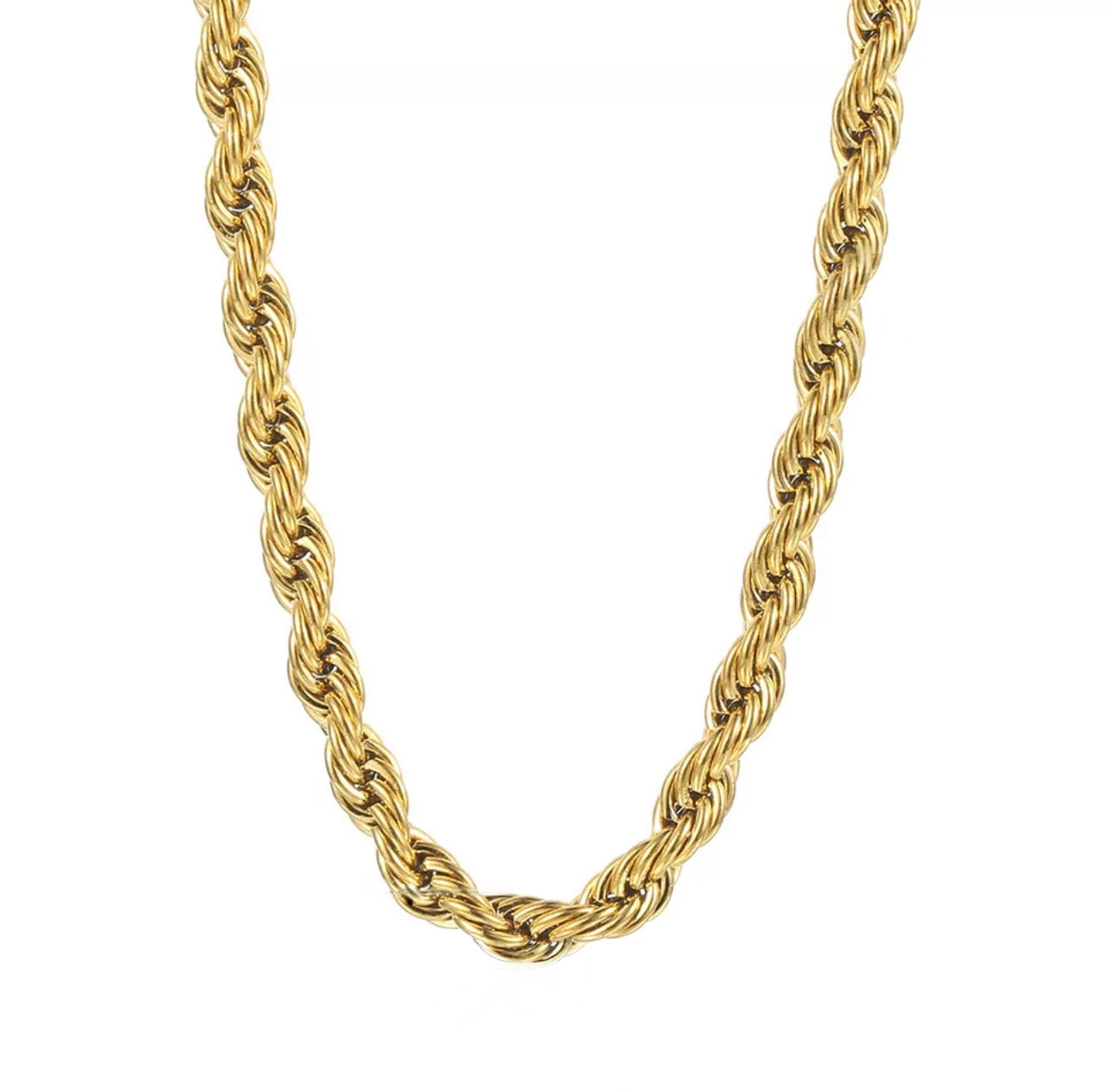 Gouden touw ketting. (Verschillende diktes)